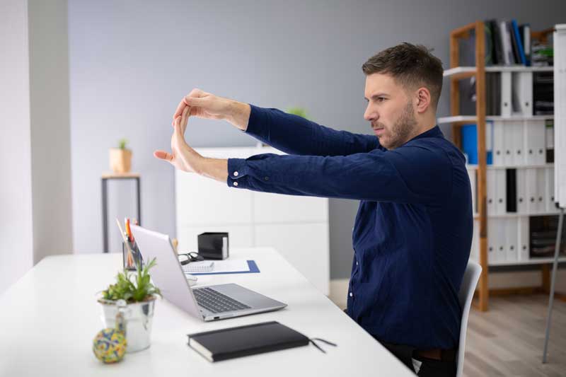 Empleado que inicia su descanso laboral